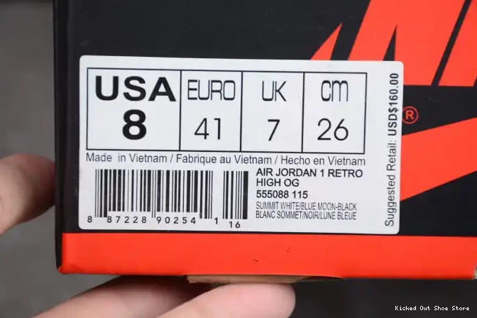 Kicked Out Shoe Store 1 Air Jordan High Blue 555088-115 Moon Retro OG 0510